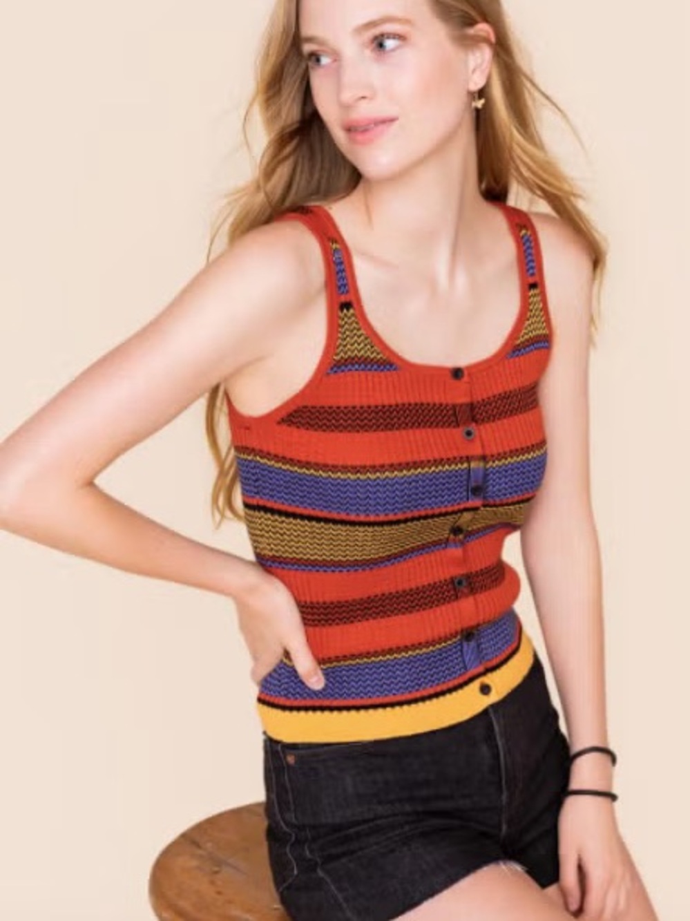 Colorblock Knit Tank